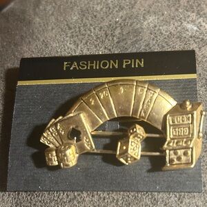 Gold Casino Theme Fashion Pin